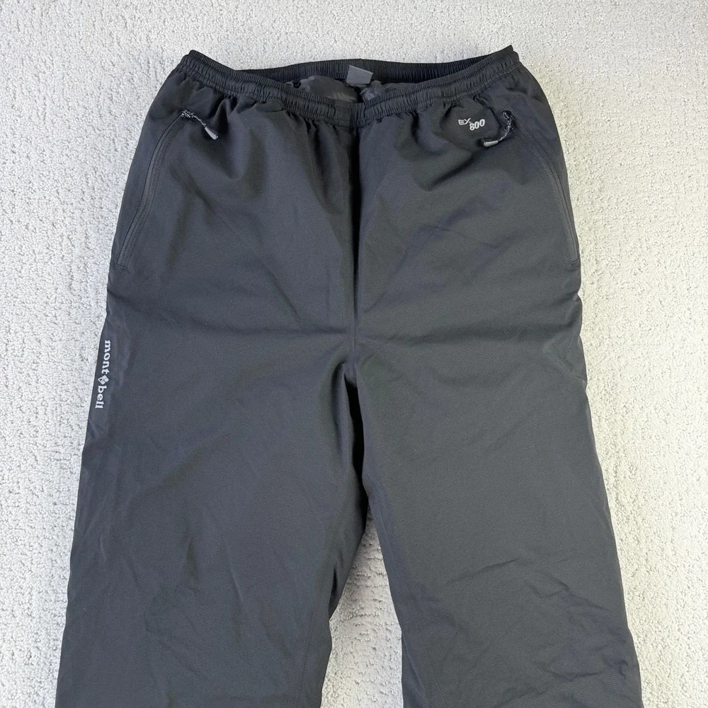 Montbell DRYTEC Down Pants Mens S Black Excellent 800 Fill Power 2301458